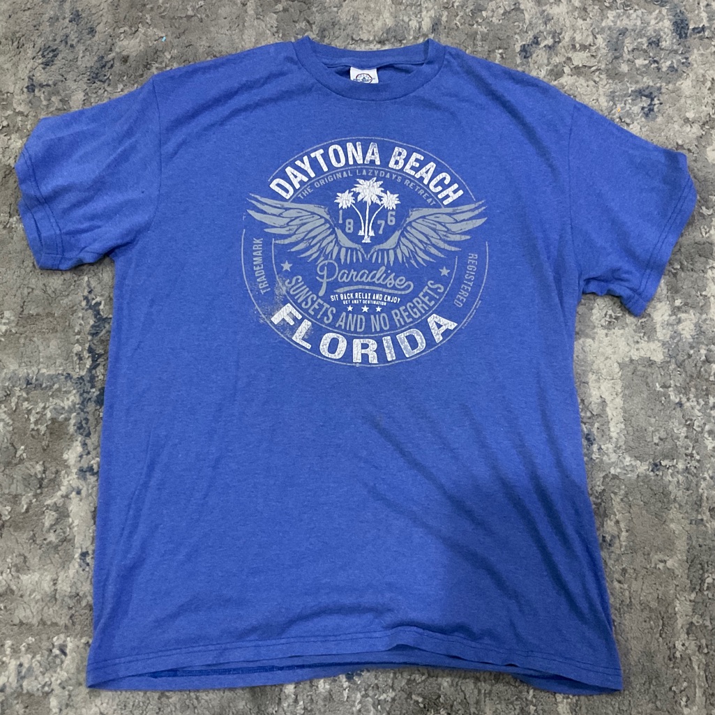 Men Daytona Beach Tshirt Size Large Vintage Preowned